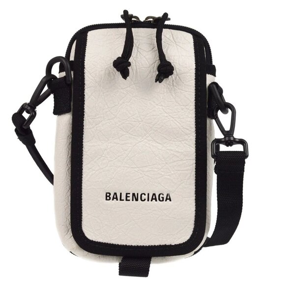 Balenciaga White Black Explorer Crossbody Bag Pochette - Picture 1 of 10